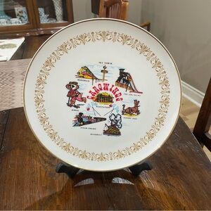 Vintage Carowinds Theme Park Souvenir Commemorative Plate 10” Amusement Park